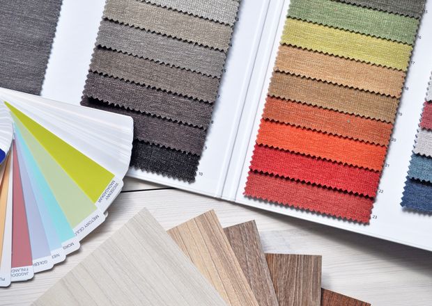 Material and fabric sample selection during consultation