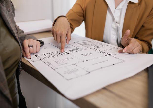 Reviewing 2D floor plan layouts