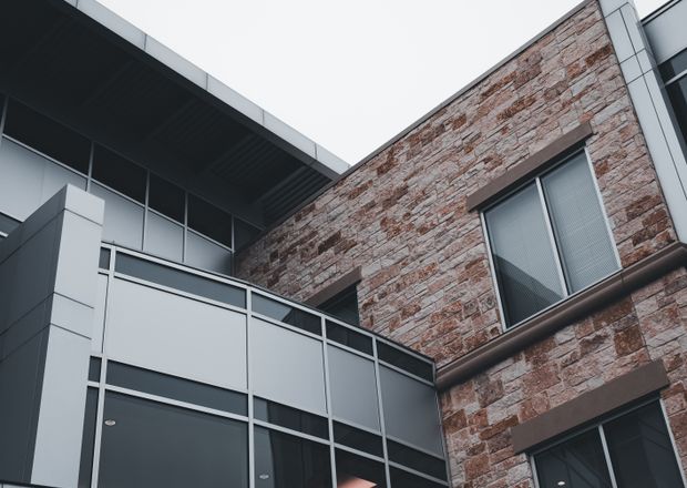 Aluminium composite panel building facade